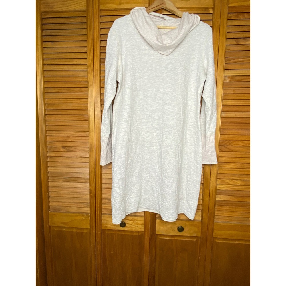 Columbia Womens Reversible Cowl Neck Long Sleeve Dress White Oatmeal XL AK1154
